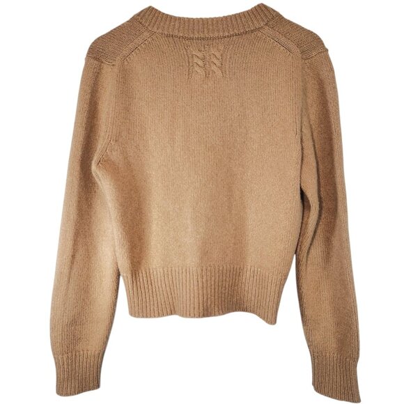 Nili Lotan Cornwall Camel V-Neck Sweater - Picture 5 of 13